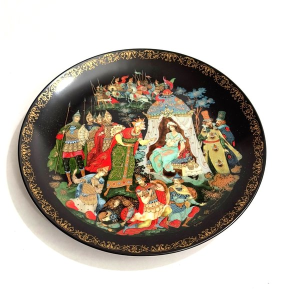 Vintage Russian Legends 1989 Plate Titled "The Golden Cockerel" by Tianex - Picture 2 of 9